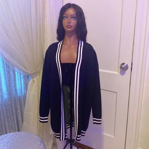 DKNY Logo Open-Front Cardigan